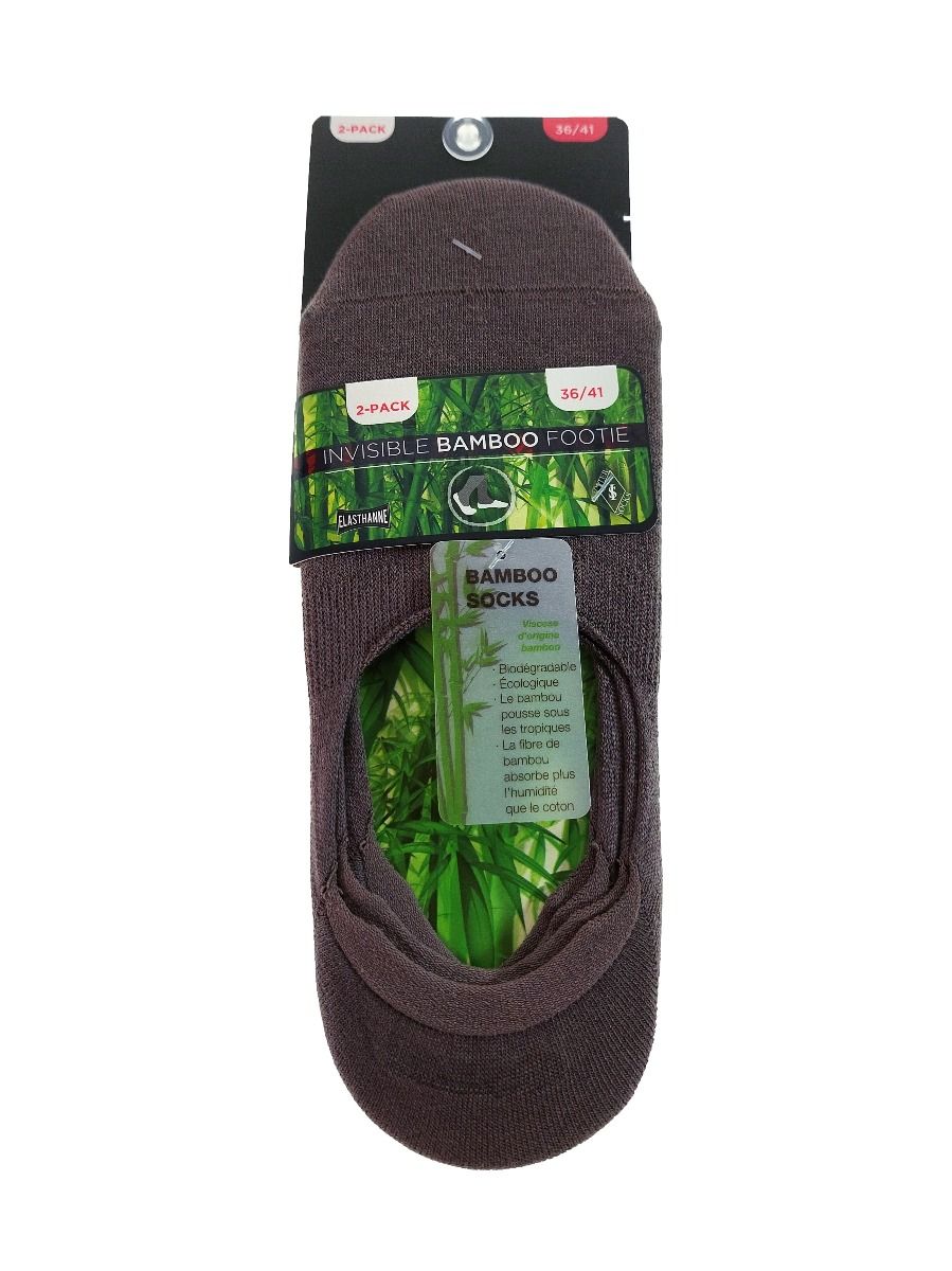 Bamboo sokken - Taupe - 2paar - Footie