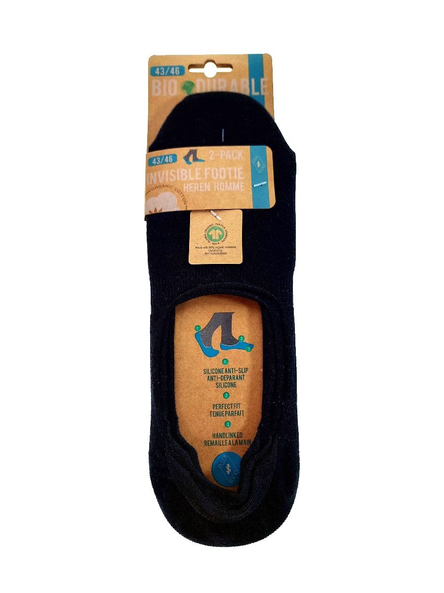 Bio sokken - Blauw - 2paren - Footie
